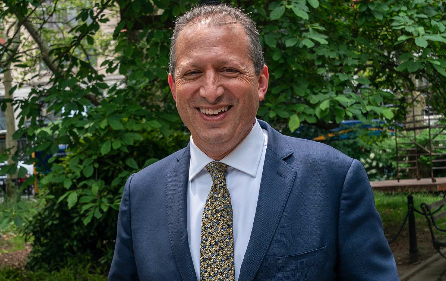 City Comptroller Brad Lander attends a rally to urge the State Assembly to pass Coverage for All legislation at City Hall Park.